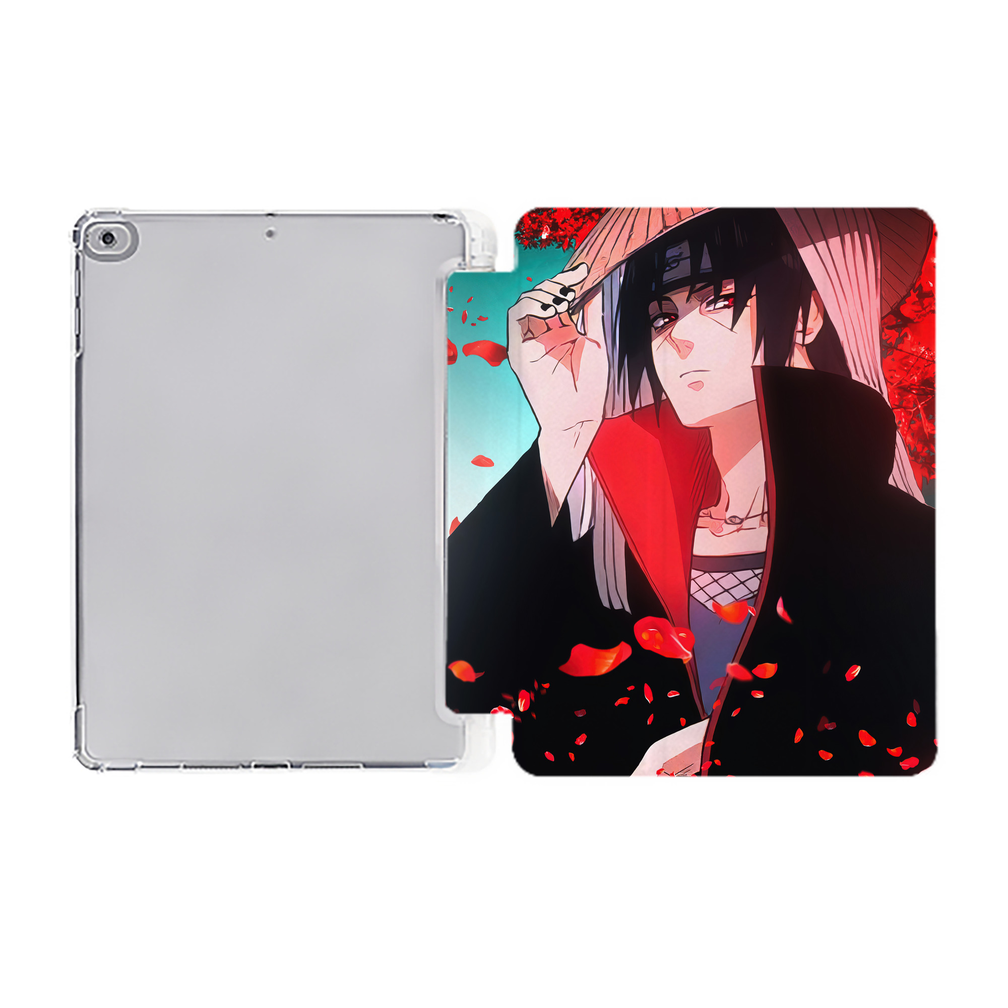 （画像用） NARUTO -ナルト- NARUTO -ナルト- 疾風伝 IPad ケース ペン収納付き 三つ折りスタンド PUレザー×シリコン 対応機種9.5/10.5/10.9インチ